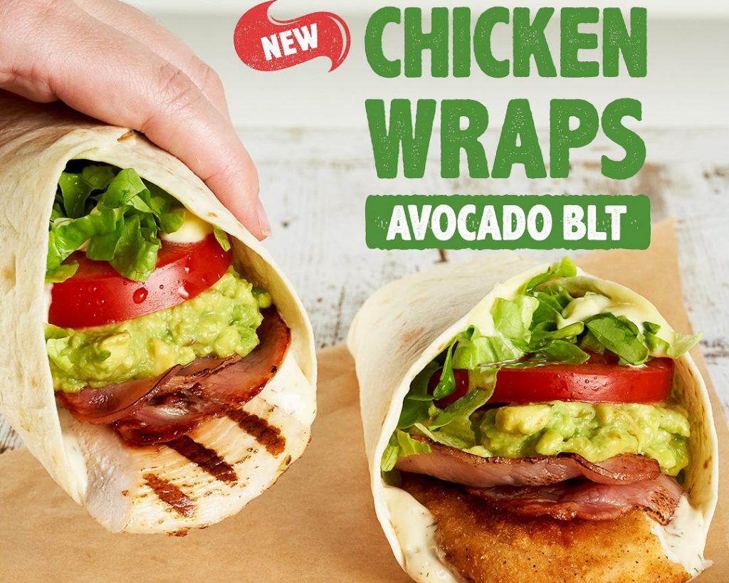 chicken wraps avocado
